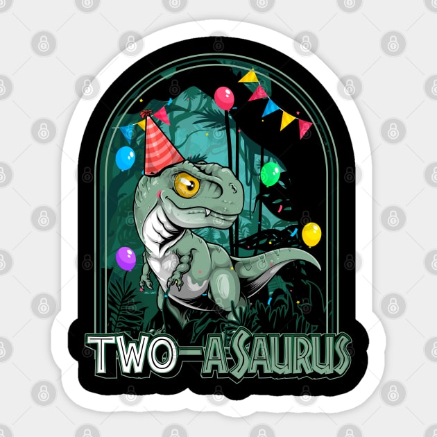 Dinosaurus 2nd birthday Sticker by Wagum Std